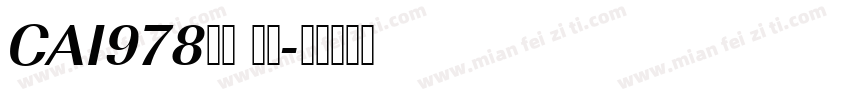 CAI978粗体 斜体字体转换